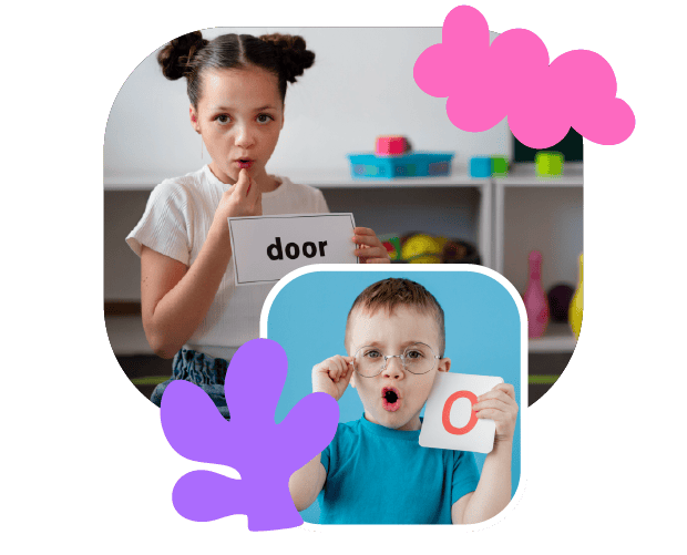 Children participating in speech therapy activities at Chatterbox Speech clinic, focusing on language development and communication skills for kids.