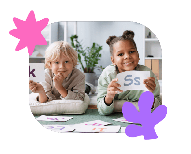 Bright preschool children participating in speech and language learning activities at Chatterbox Speech, promoting early literacy and communication skills in Australia.