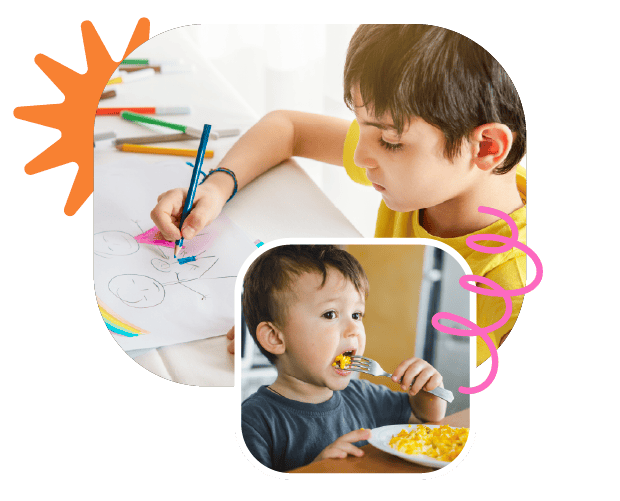 Children engaging in speech and language therapy activities at Chatterbox Speech.